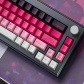 Chill City Gradient Red 104+37 PBT Dye-subbed Keycaps Set for Cherry MX Mechanical Gaming Keyboard